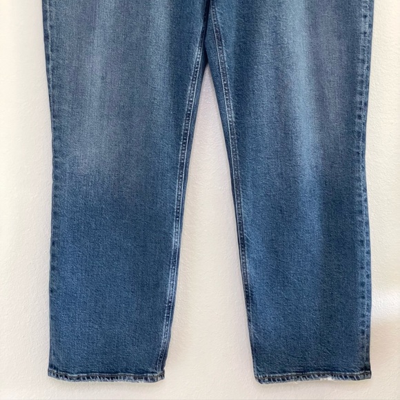 Agolde Kye Mid Rise Straight Crop Jean Distressed Stretch Denim Notion Wash 33 - Picture 9 of 16